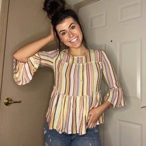 Francescas top, stripped and comfy!